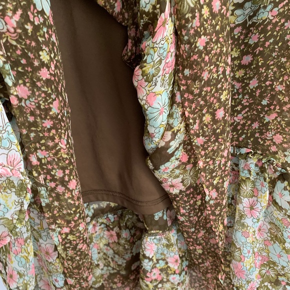 H&M Floral Maxi Skirt side Zipper size 6 - Picture 5 of 7